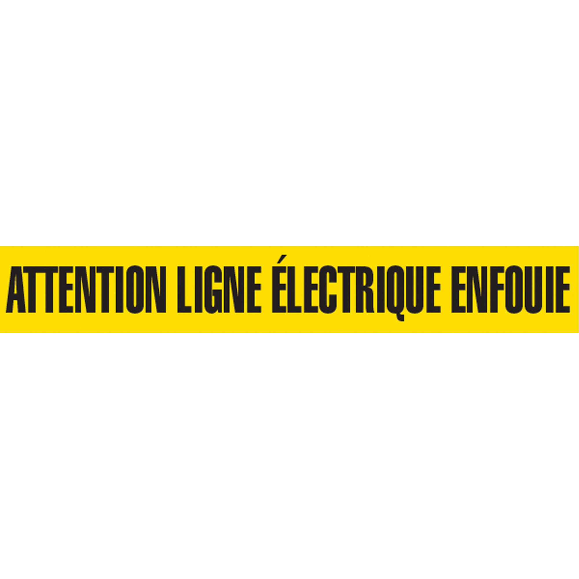 ""Attention Ligne Électrique Enfouie"" Barricade Tape - SGQ360