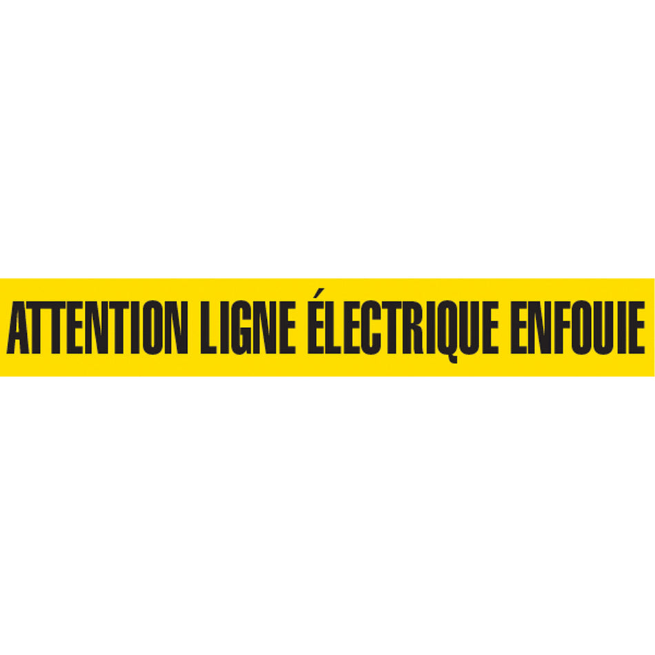 ""Attention Ligne Électrique Enfouie"" Barricade Tape - SGQ360