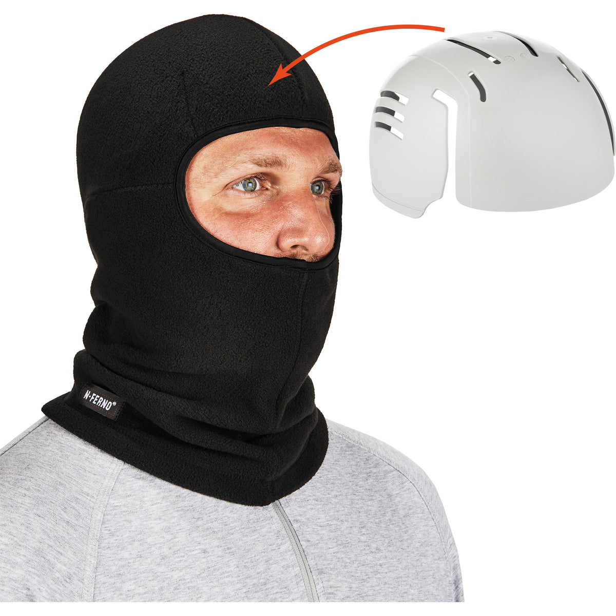 N-Ferno® Zippered Balaclava Face Mask with Bump Cap Insert - SGR203