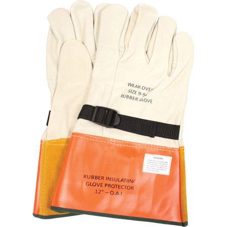Leather Protector Gloves with Strap - SGV615