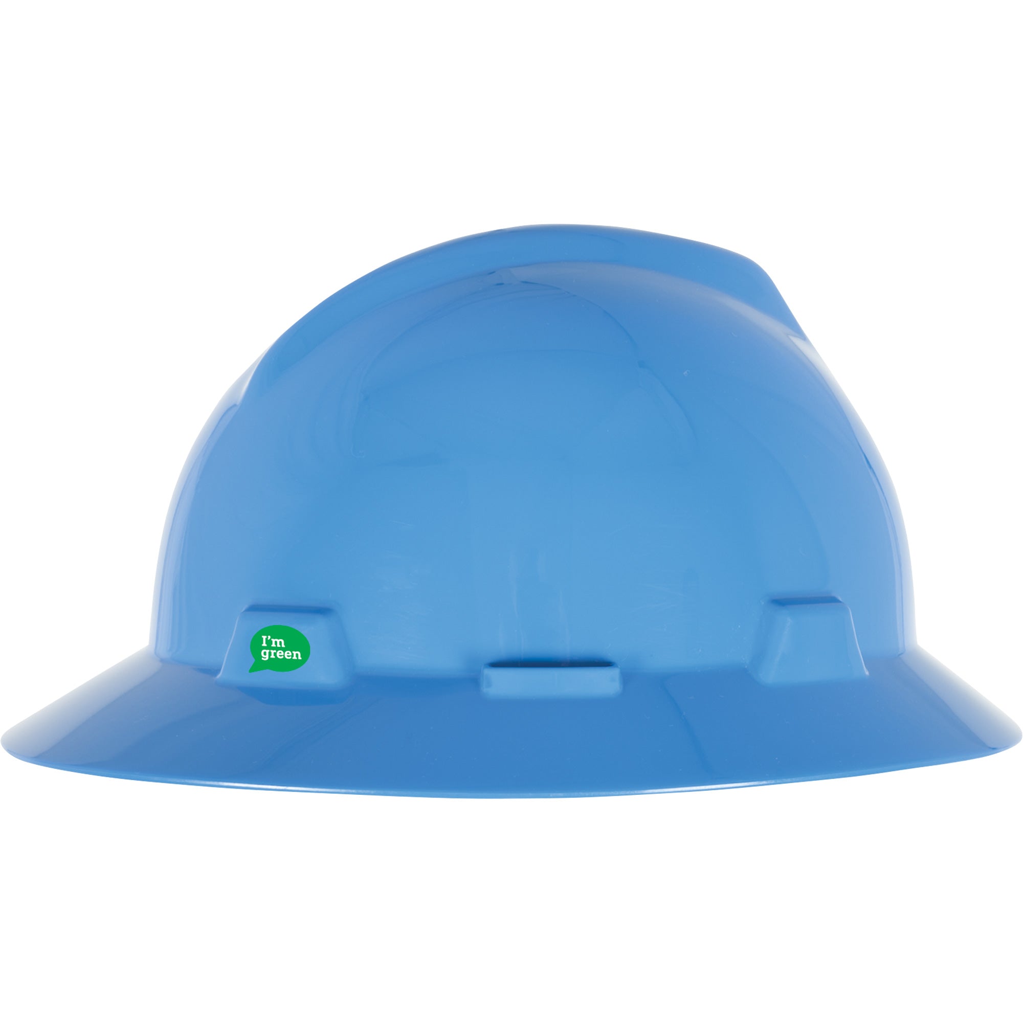 V-Gard® GREEN Slotted Full Brim Hard Hat - SGW080