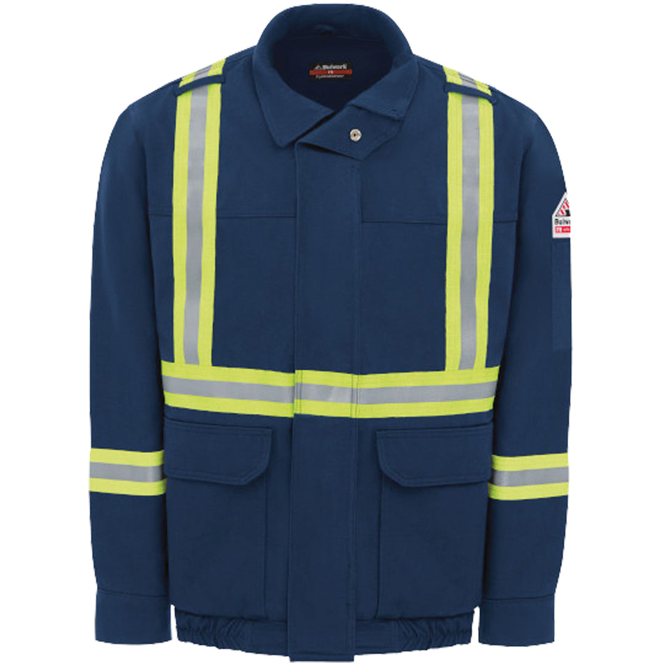 Men's Lined Bomber Jacket with Reflective Trim - SGX792
