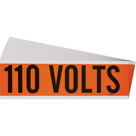 ""110 Volts"" Conduit & Voltage Labels - SGX935