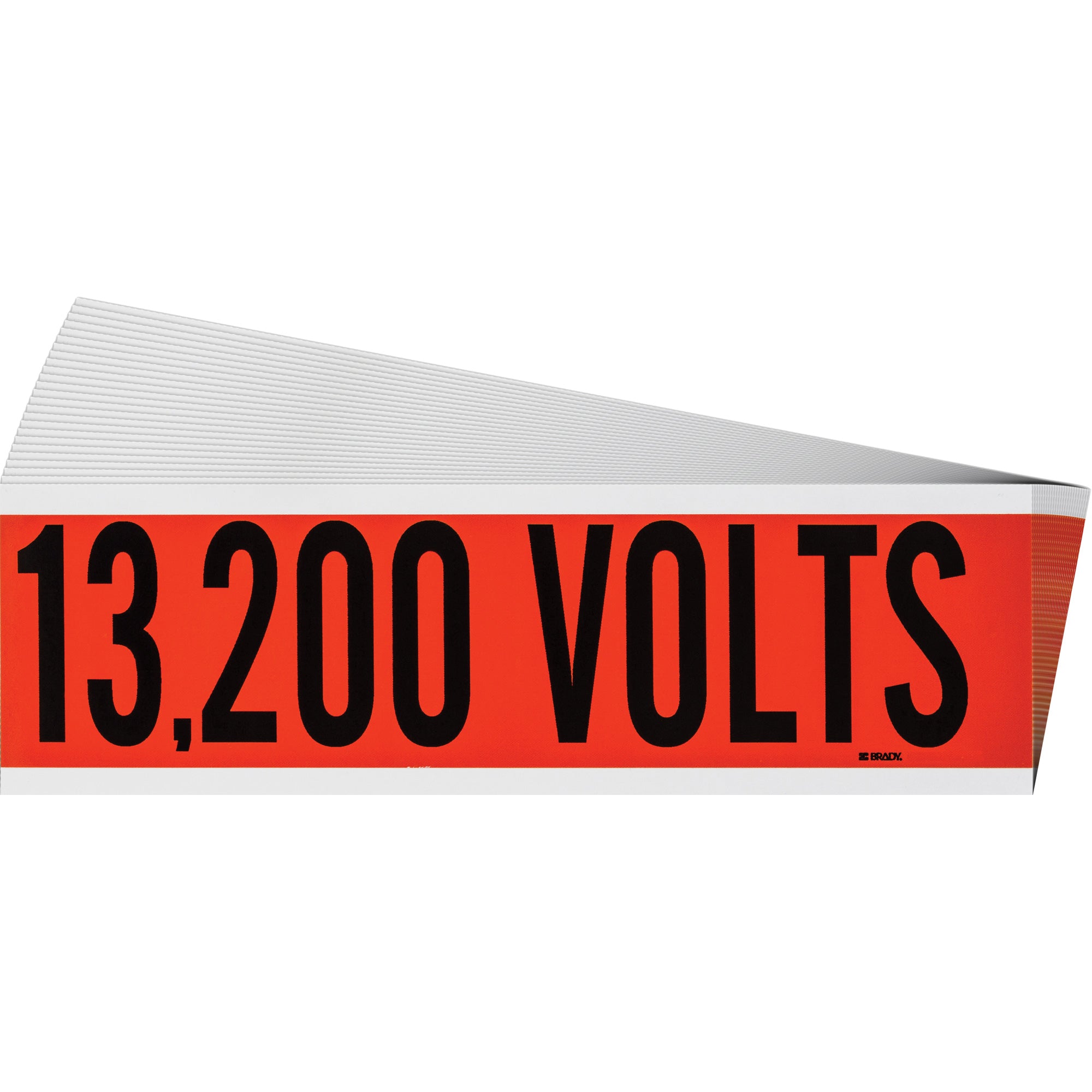""13,200 Volts"" Conduit & Voltage Labels - SGX939