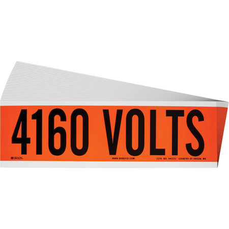 ""4160 Volts"" Conduit & Voltage Labels - SGX948