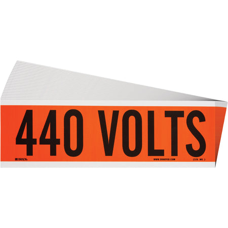 ""440 Volts"" Conduit & Voltage Labels - SGX949