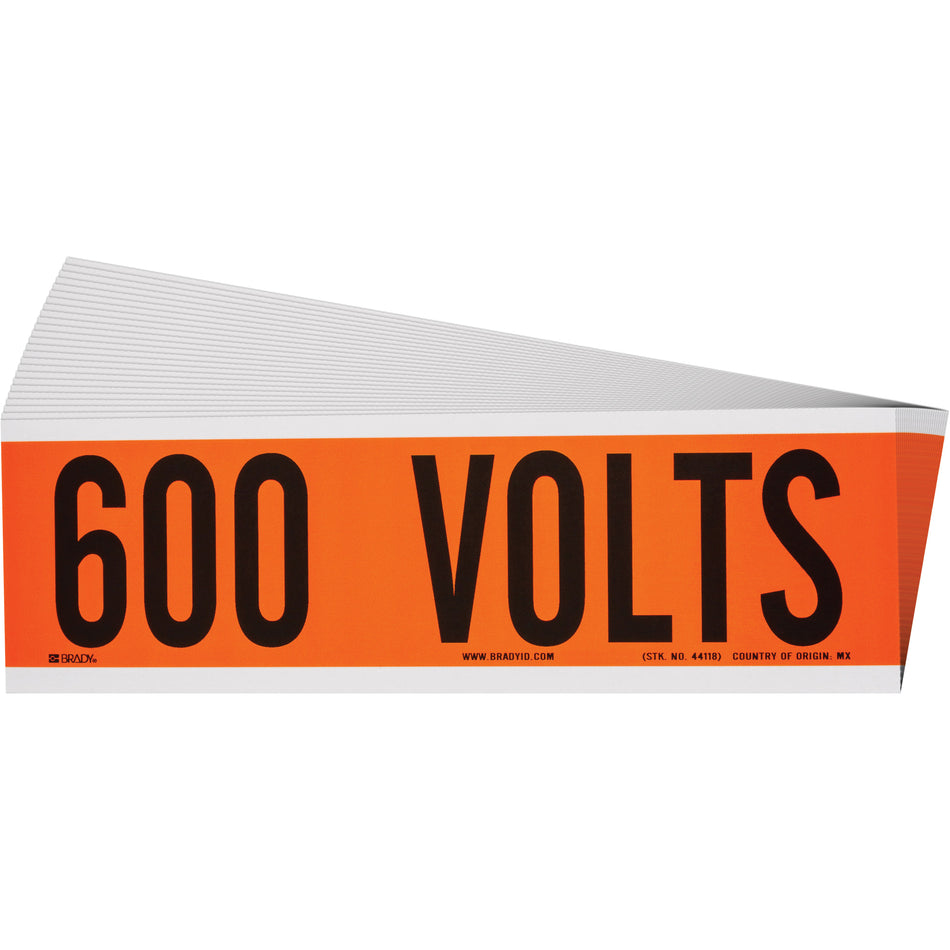 ""600 Volts"" Conduit & Voltage Labels - SGX953