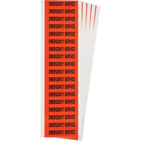 ""Emergency Service"" Conduit & Voltage Labels - SGY004