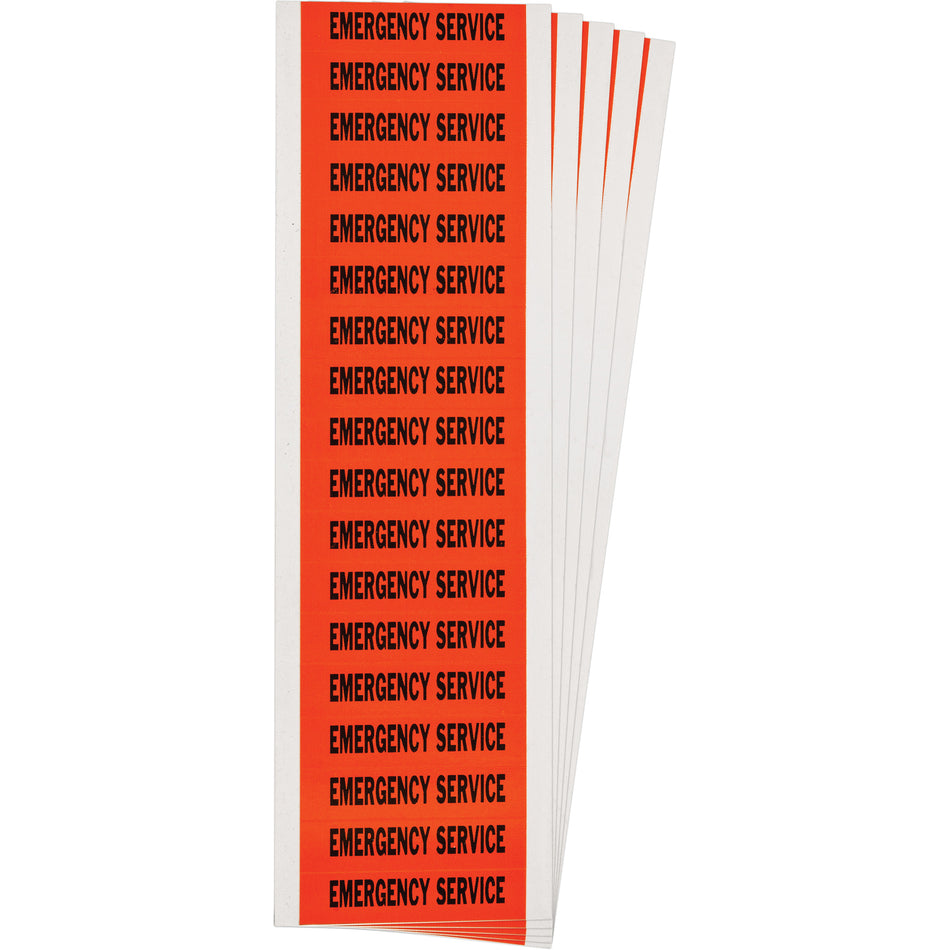 ""Emergency Service"" Conduit & Voltage Labels - SGY004