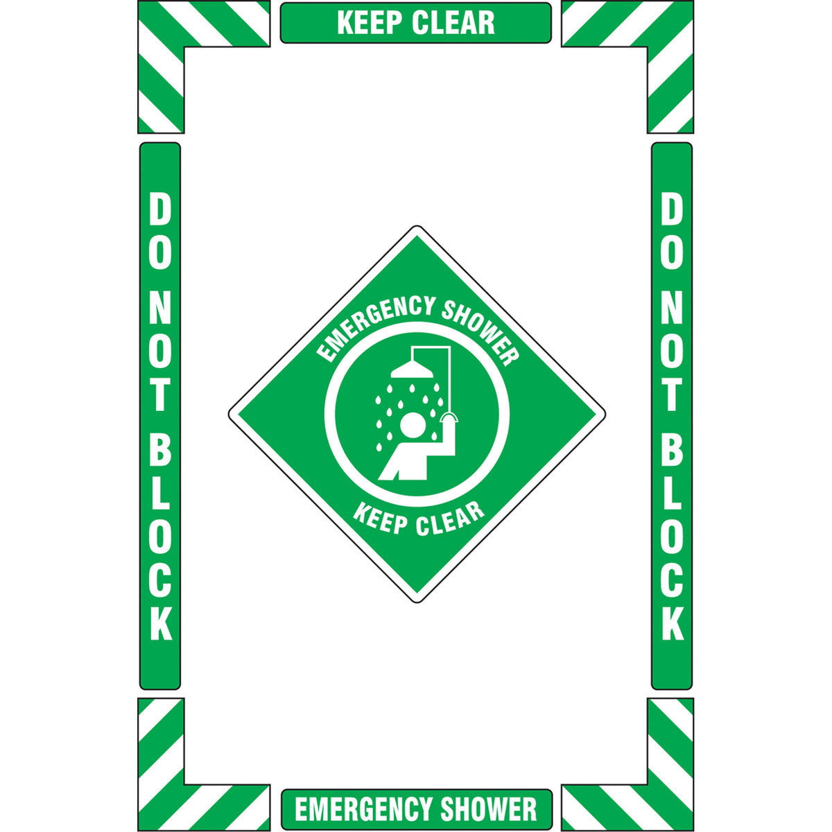 ""Emergency Shower"" Floor Marking Kit - SGY025