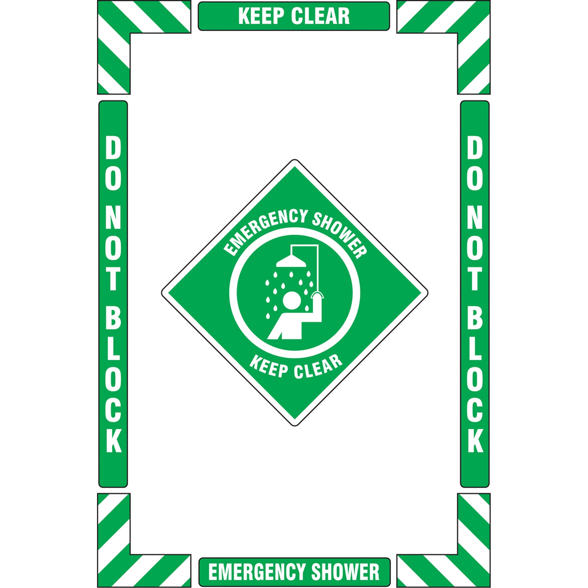 ""Emergency Shower"" Floor Marking Kit - SGY025