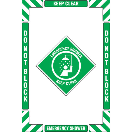 ""Emergency Shower"" Floor Marking Kit - SGY025