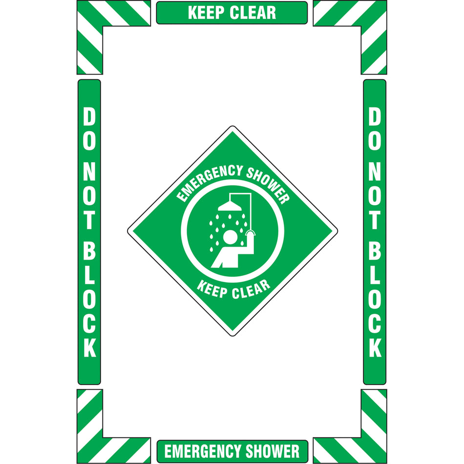 ""Emergency Shower"" Floor Marking Kit - SGY025