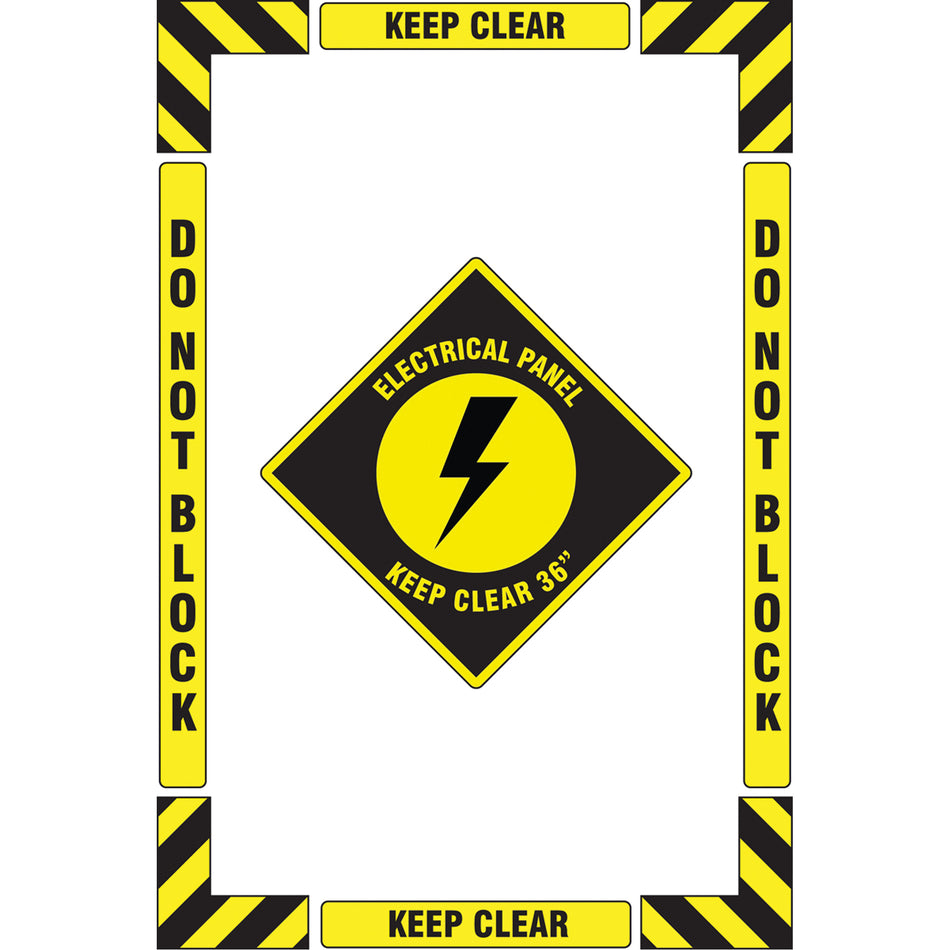 ""Electrical Panel"" Floor Marking Kit - SGY028