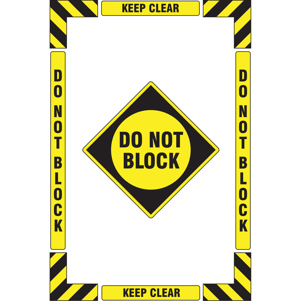""Keep Clear Do Not Block"" Floor Marking Kit - SGY029