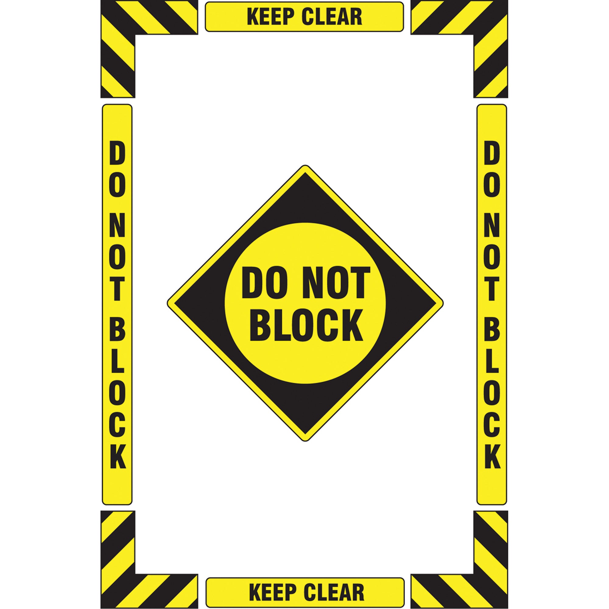 ""Keep Clear Do Not Block"" Floor Marking Kit - SGY029