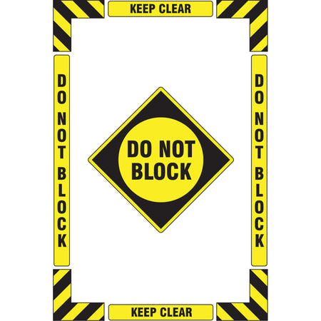 ""Keep Clear Do Not Block"" Floor Marking Kit - SGY029