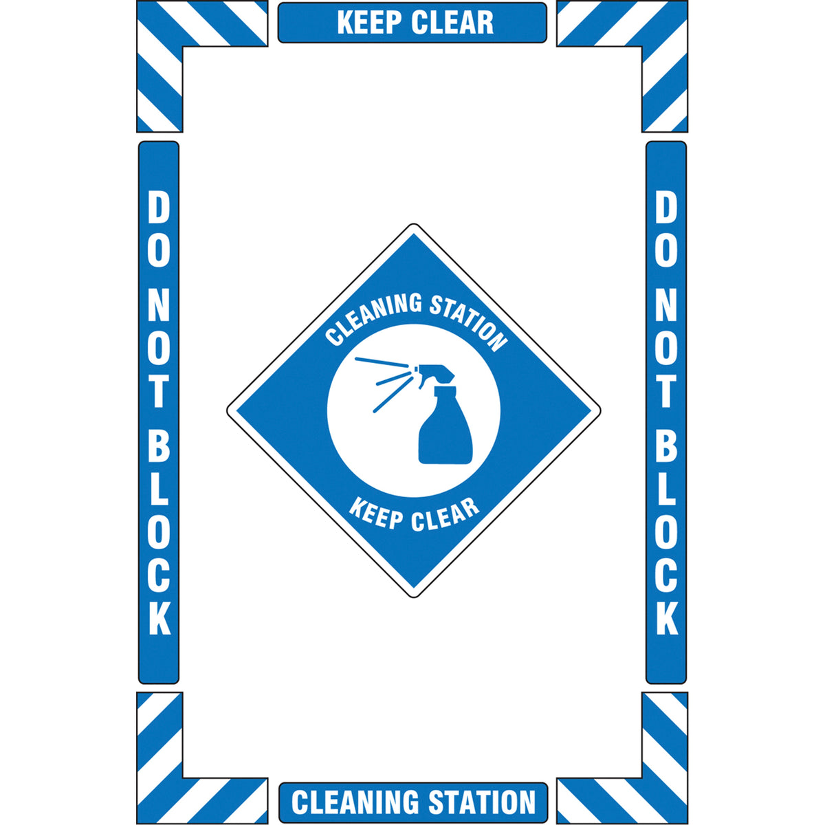 ""Cleaning Station"" Floor Marking Kit - SGY034