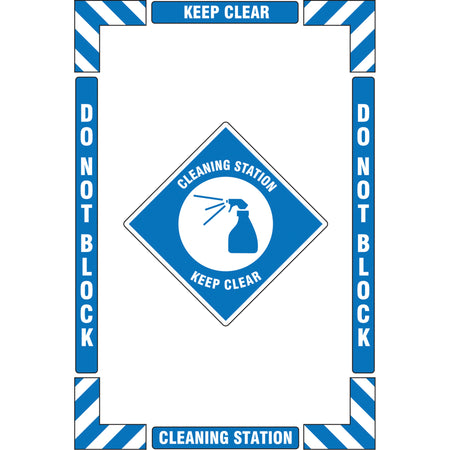""Cleaning Station"" Floor Marking Kit - SGY034