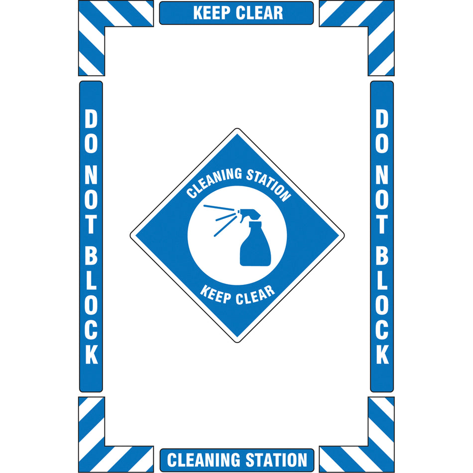 ""Cleaning Station"" Floor Marking Kit - SGY034