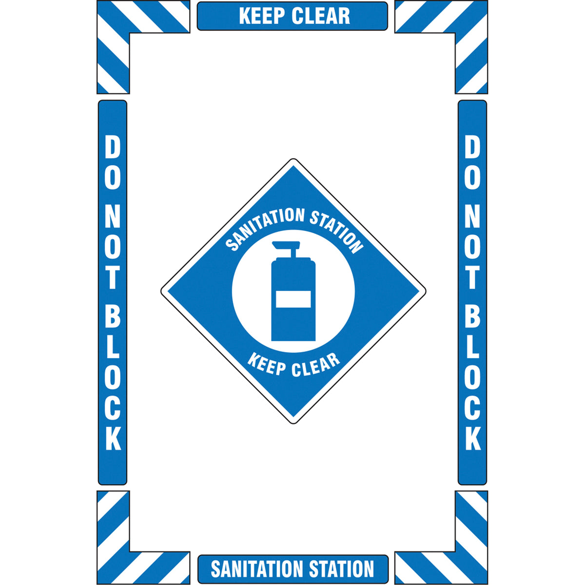 ""Sanitation Station"" Floor Marking Kit - SGY035
