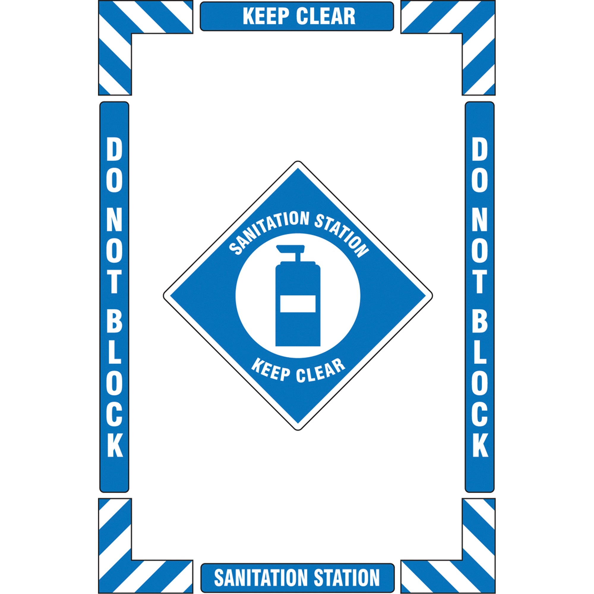 ""Sanitation Station"" Floor Marking Kit - SGY035