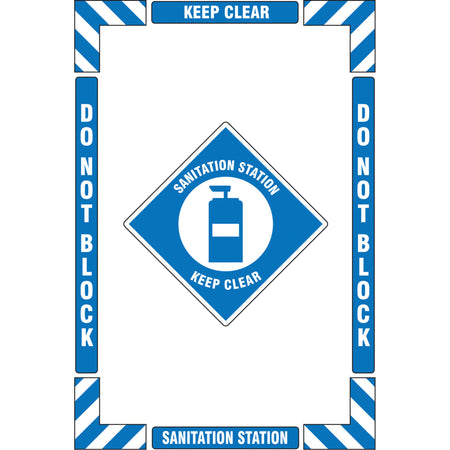 ""Sanitation Station"" Floor Marking Kit - SGY035