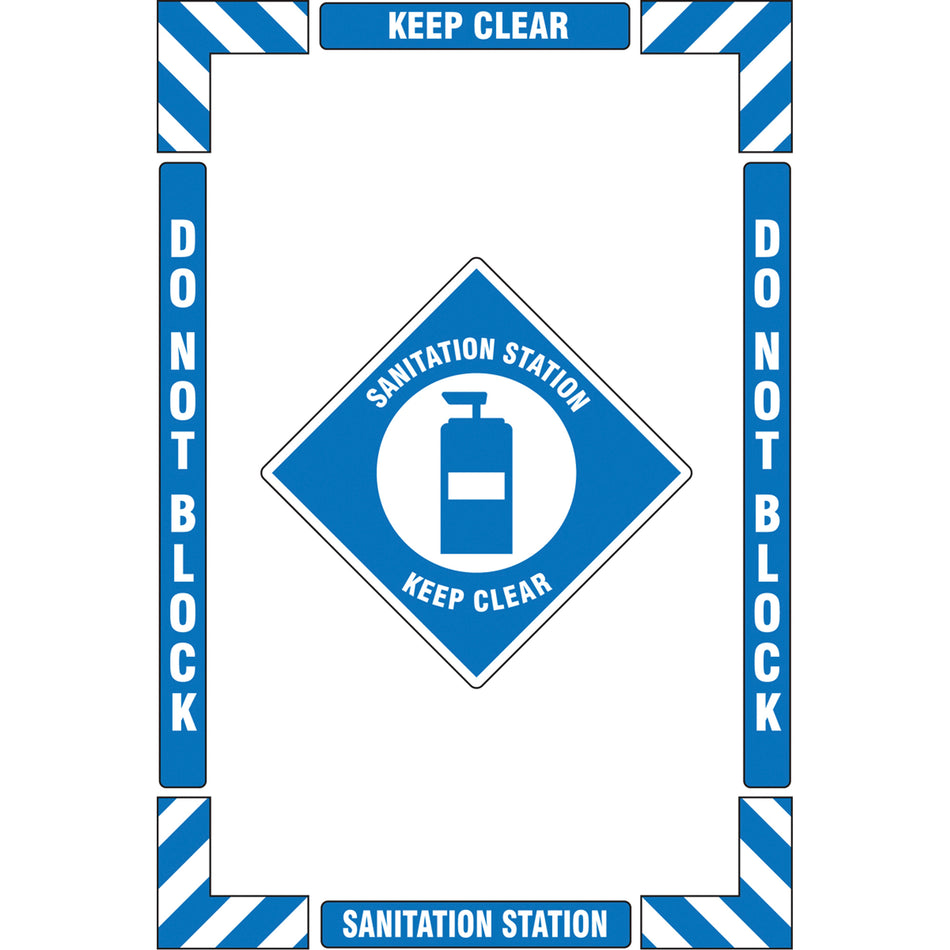 ""Sanitation Station"" Floor Marking Kit - SGY035