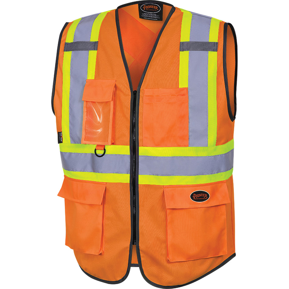 6958 Zipper Front Safety Vest - SGY048