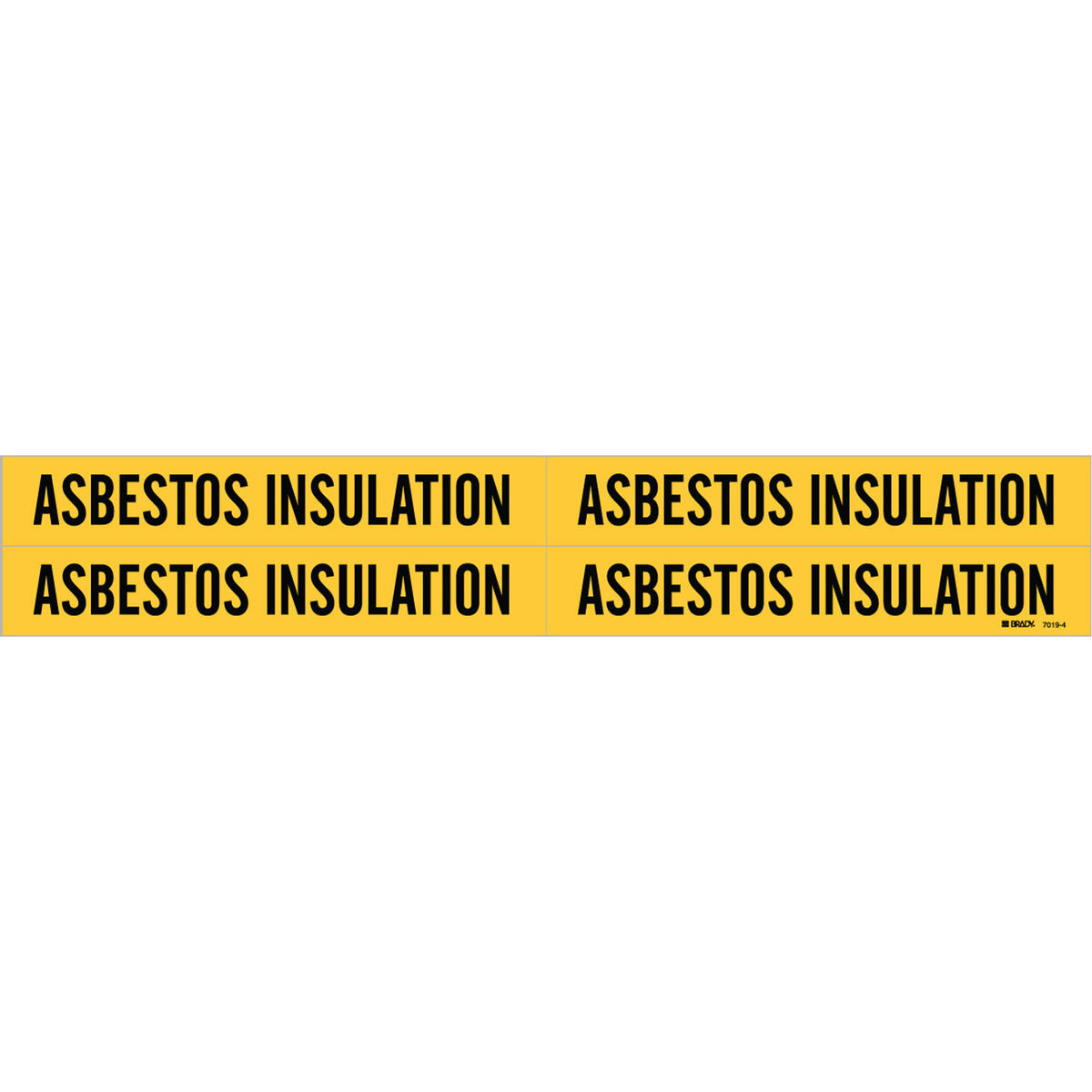 ""Asbestos Insulation"" Pipe Markers - SH499