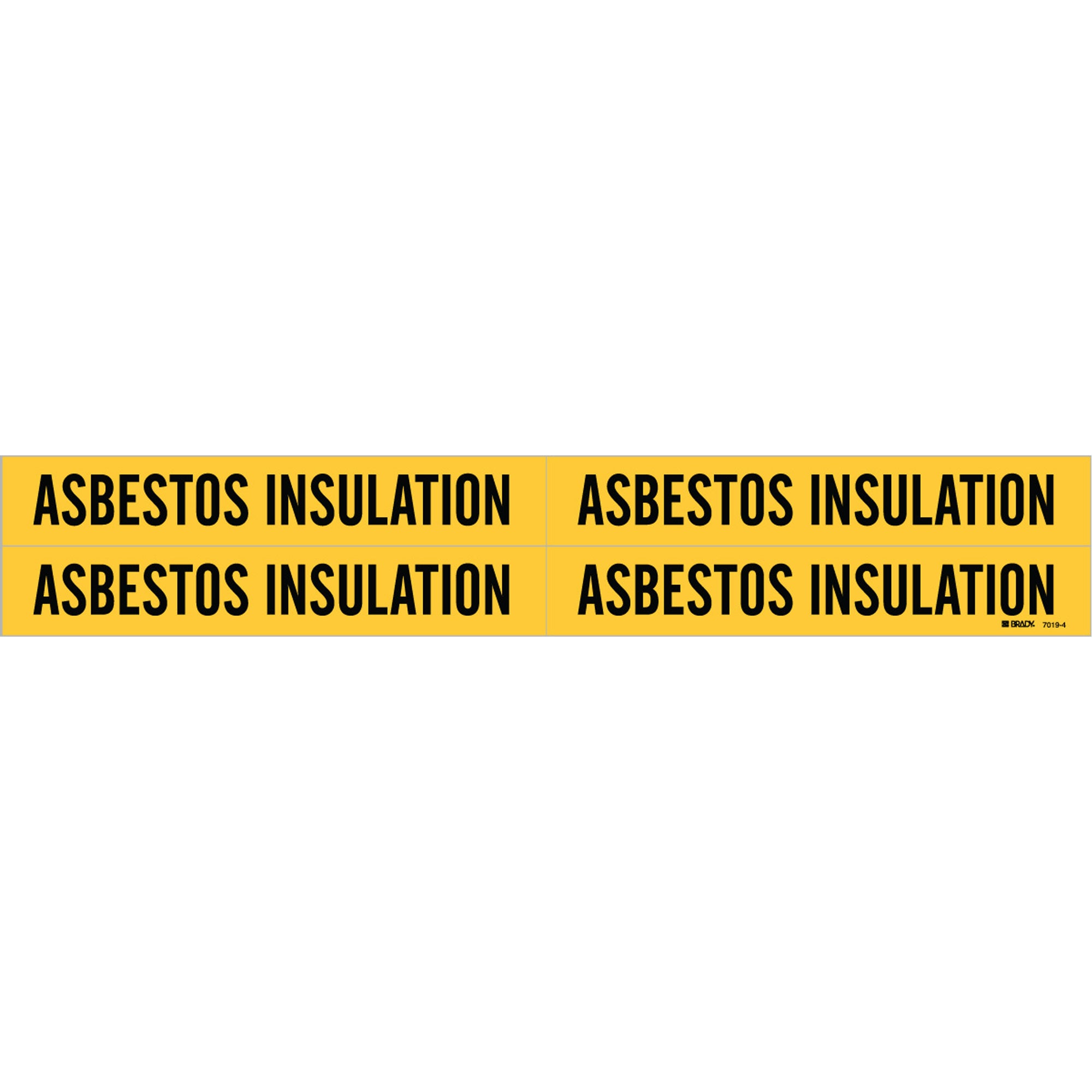 ""Asbestos Insulation"" Pipe Markers - SH499
