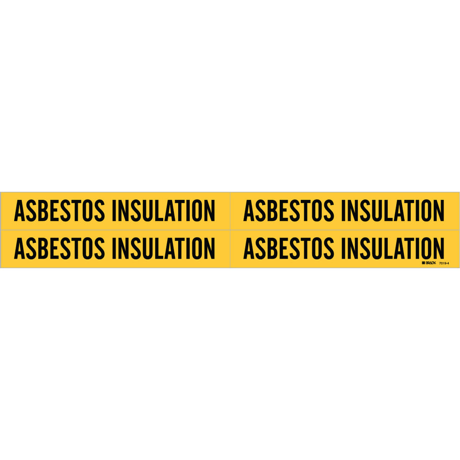 ""Asbestos Insulation"" Pipe Markers - SH499