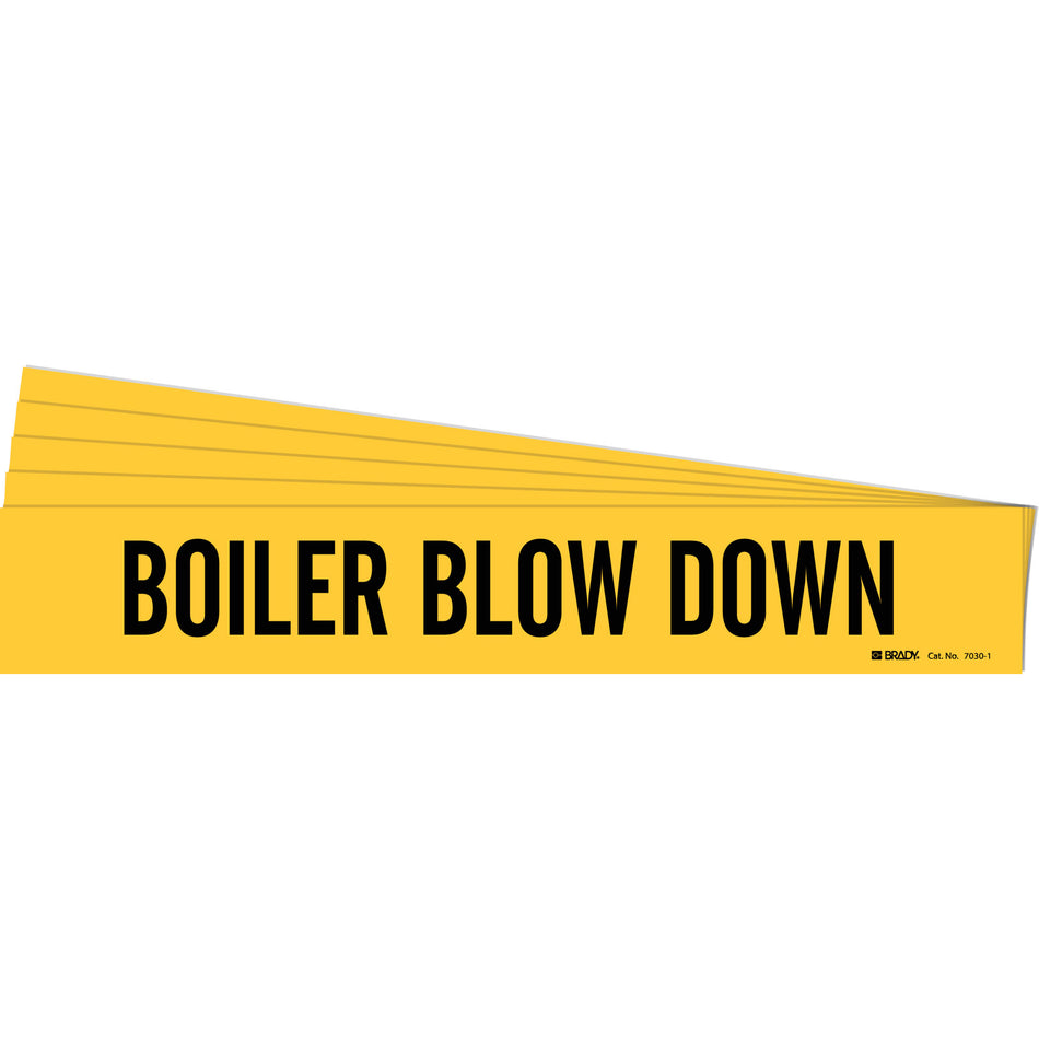 ""Boiler Blow Down"" Pipe Marker - SH542
