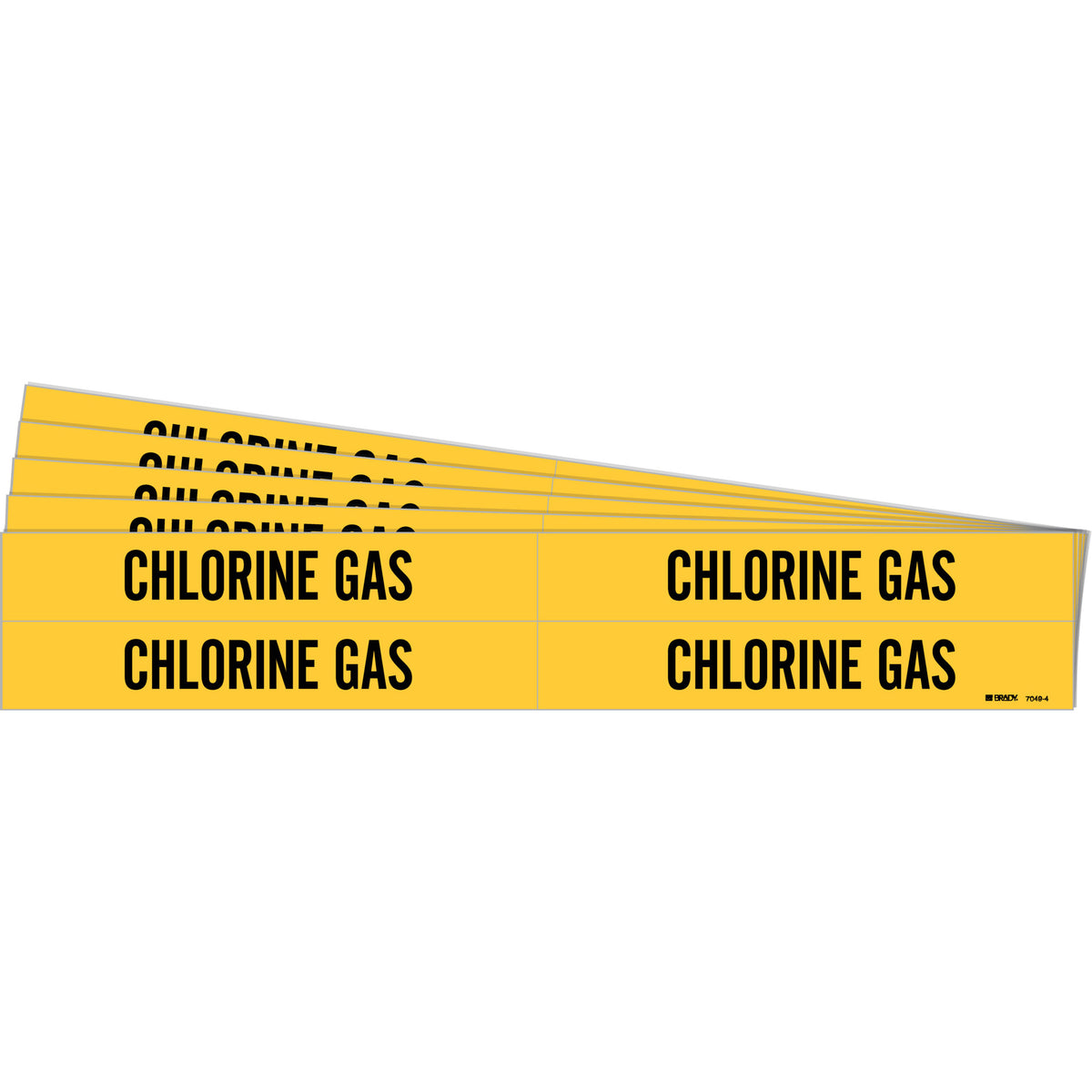 ""Chlorine Gas"" Pipe Markers - SH615