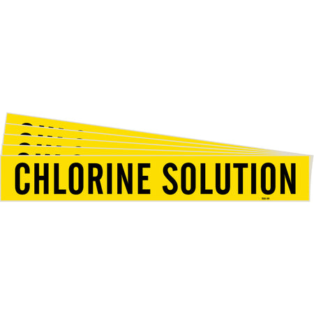 ""Chlorine Solution"" Pipe Marker - SH617