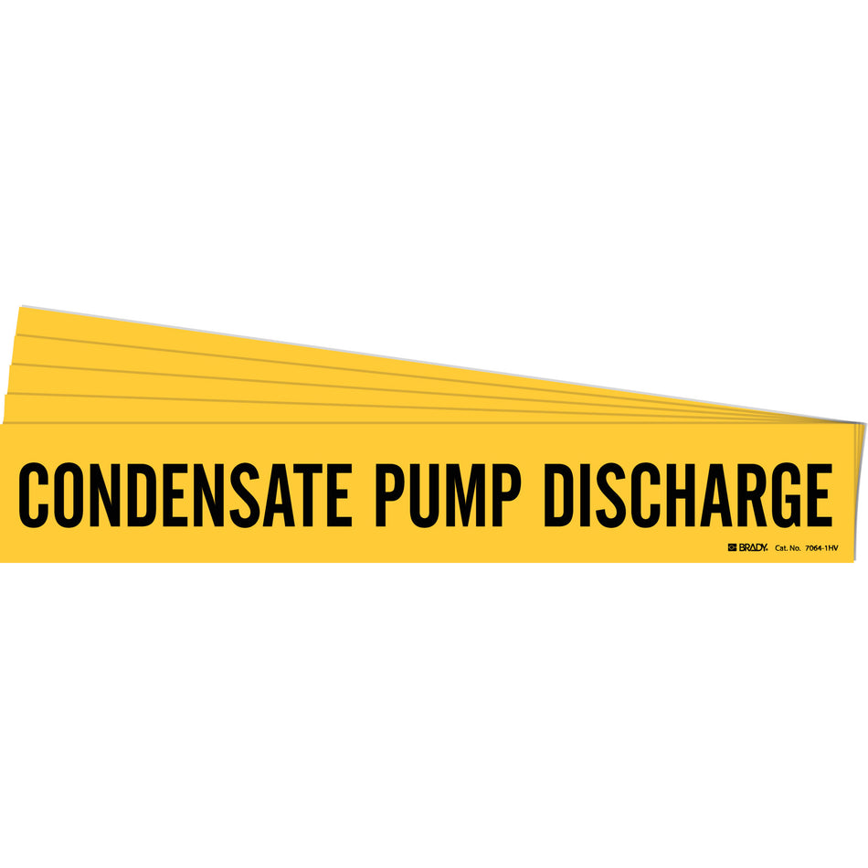 ""Condensate Pump Discharge"" Pipe Marker - SH673