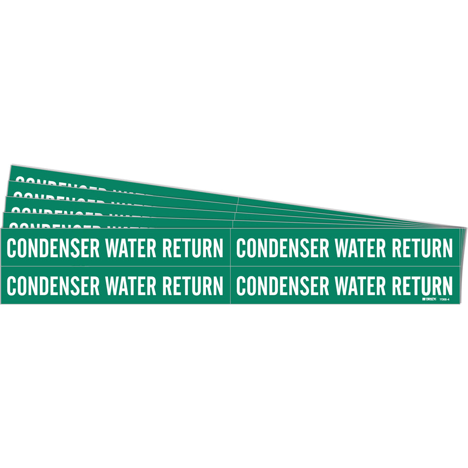 ""Condenser Water Return"" Pipe Markers - SH691