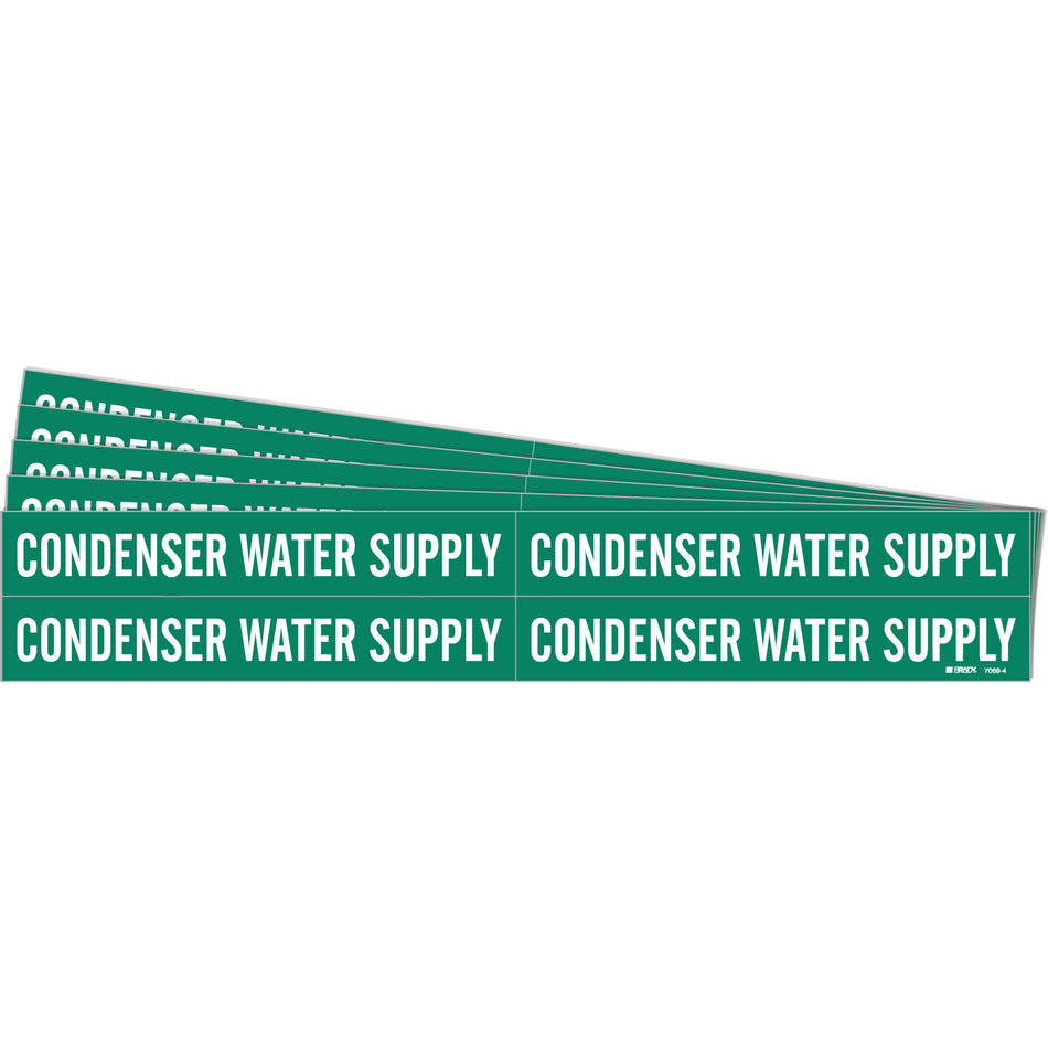 ""Condenser Water Supply"" Pipe Markers - SH695