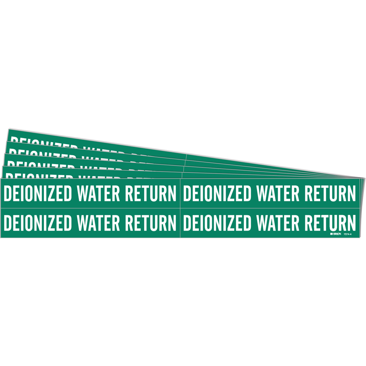 ""Deionized Water Return"" Pipe Markers - SH715