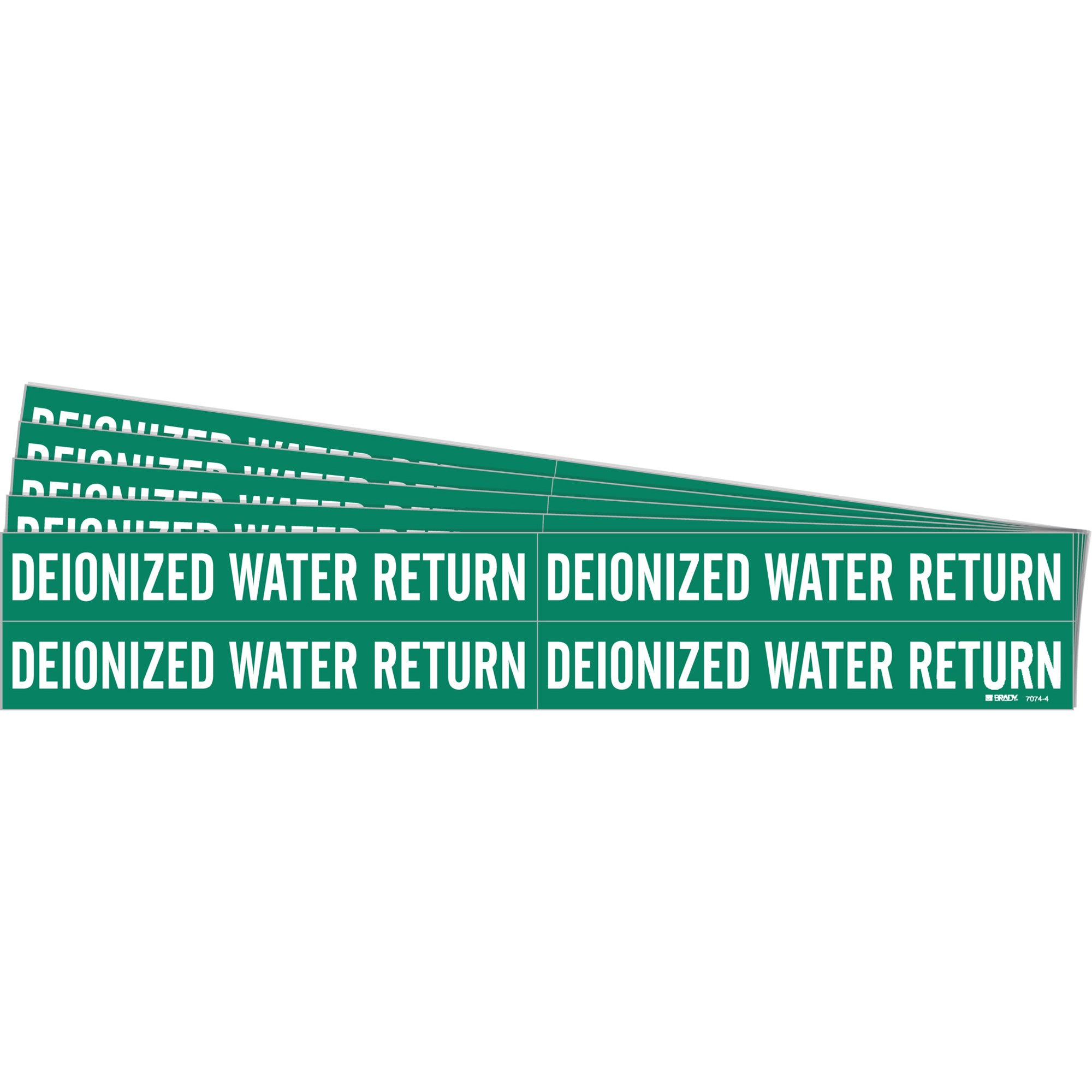 ""Deionized Water Return"" Pipe Markers - SH715