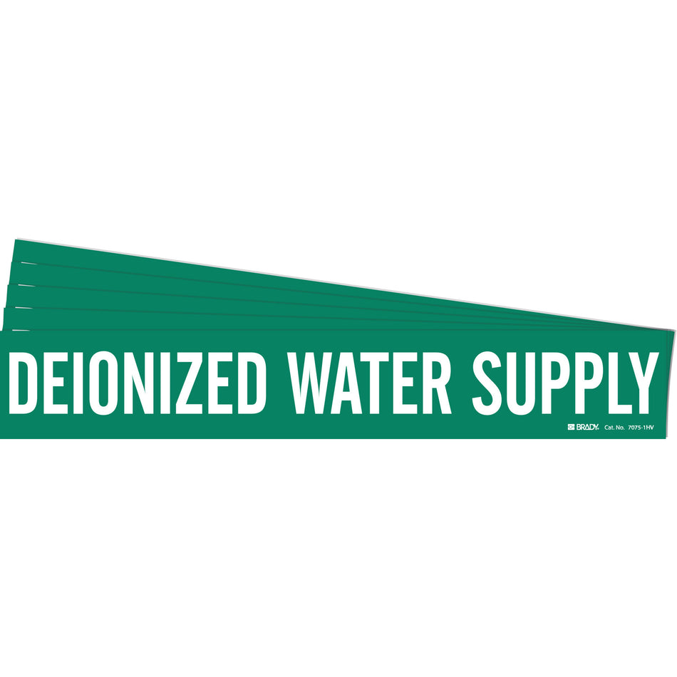 ""Deionized Water Supply"" Pipe Marker - SH717