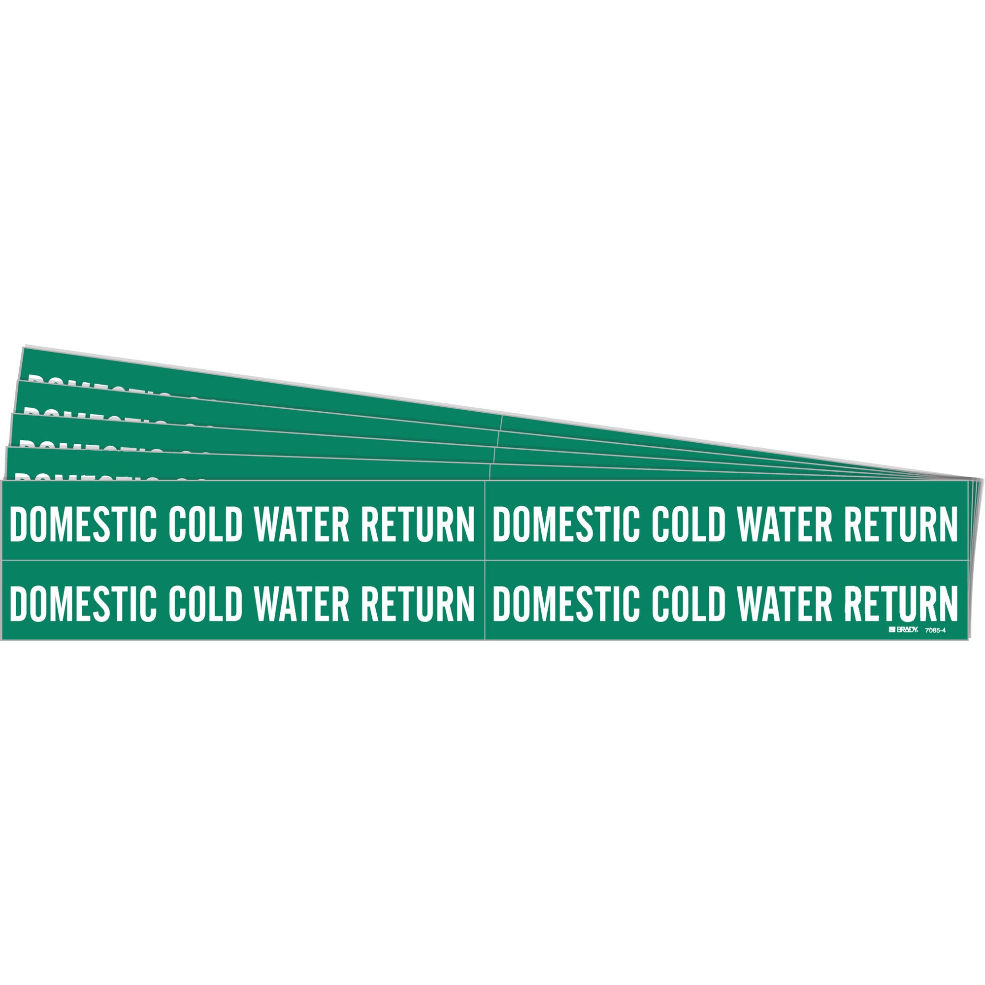 ""Domestic Cold Water Return"" Pipe Markers - SH759