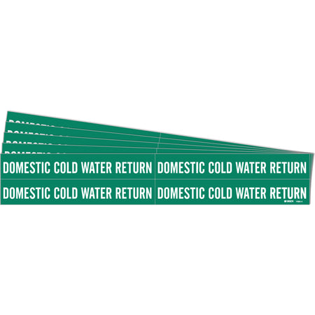 ""Domestic Cold Water Return"" Pipe Markers - SH759