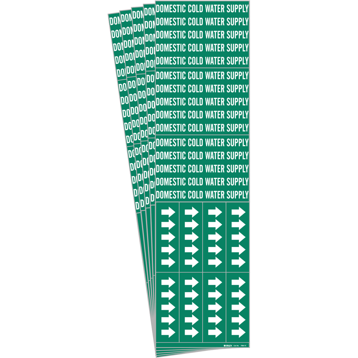""Domestic Cold Water Supply"" Pipe Markers - SH764