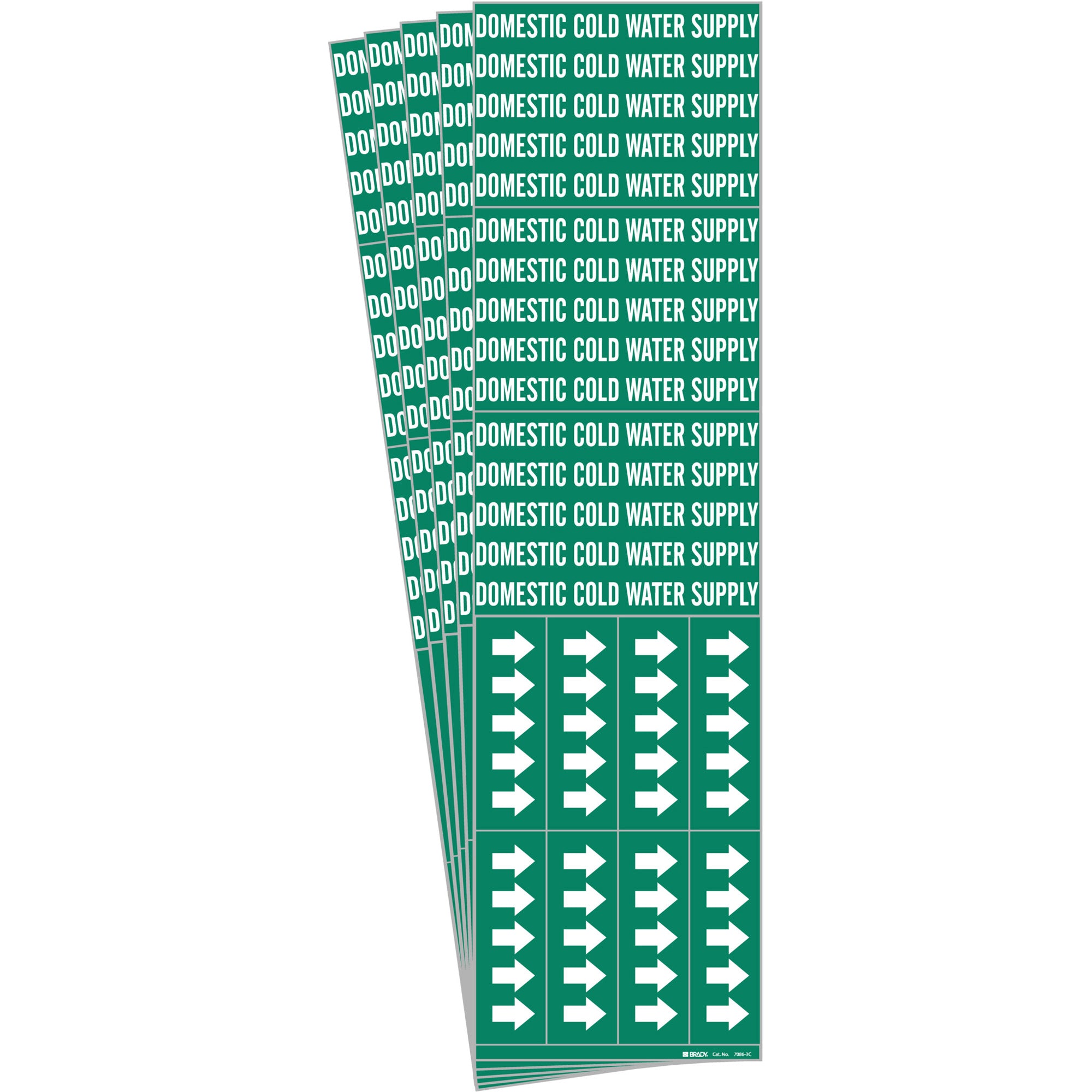 ""Domestic Cold Water Supply"" Pipe Markers - SH764