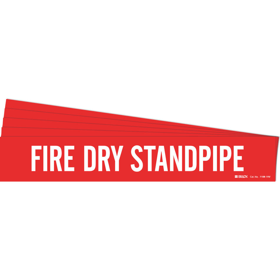 ""Fire Dry Standpipe"" Pipe Marker - SH849