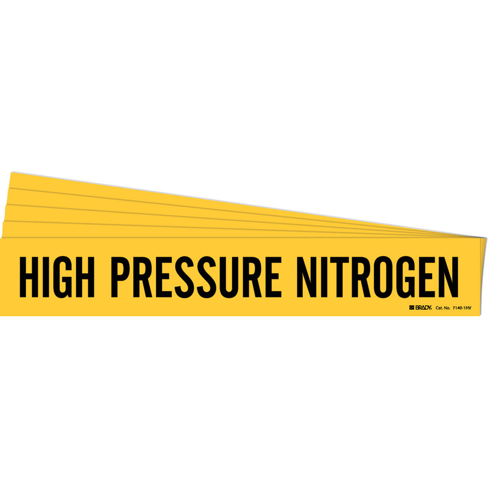 ""High Pressure Nitrogen"" Pipe Marker - SH973