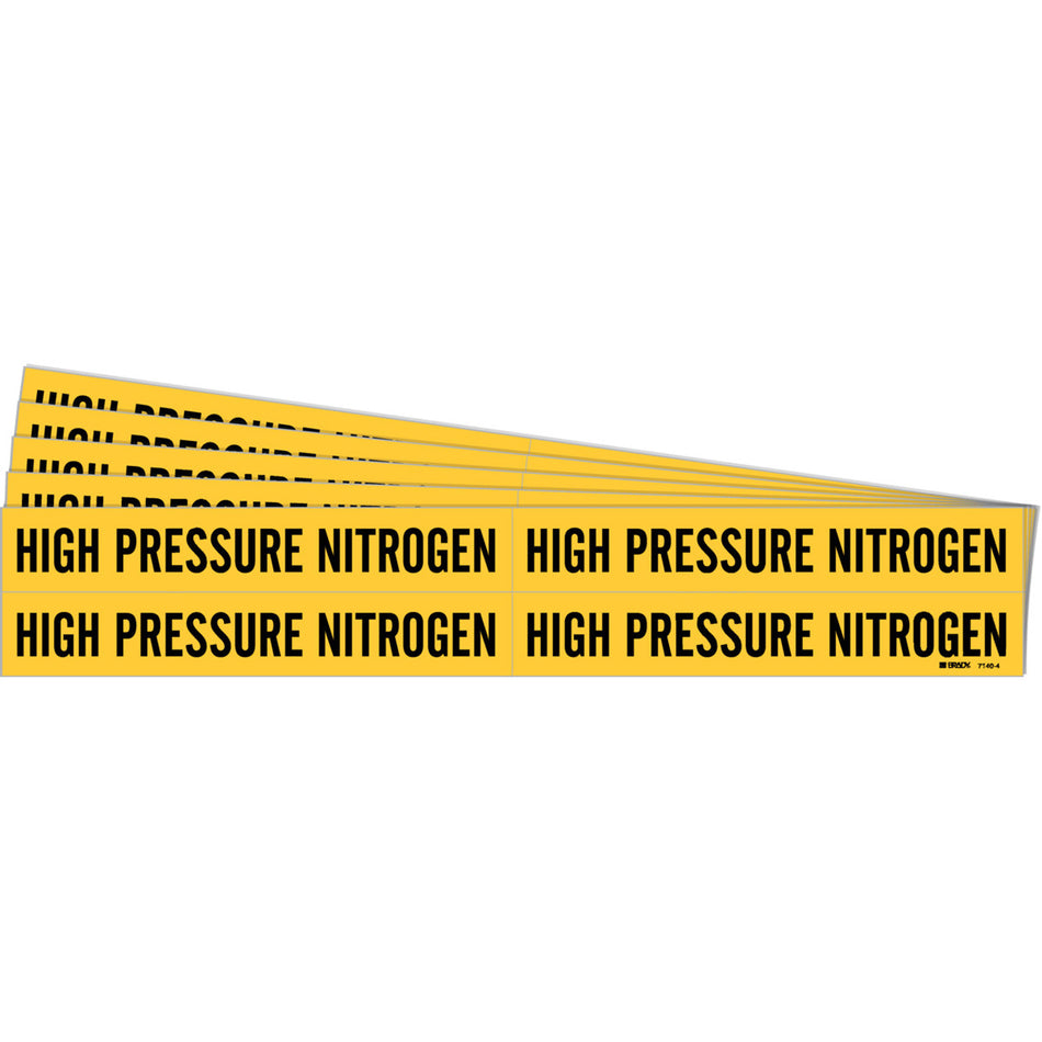 ""High Pressure Nitrogen"" Pipe Markers - SH975