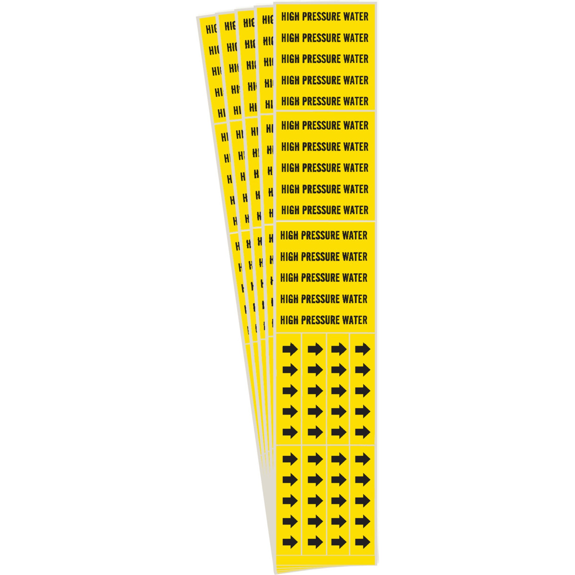 ""High Pressure Water"" Pipe Markers - SH984