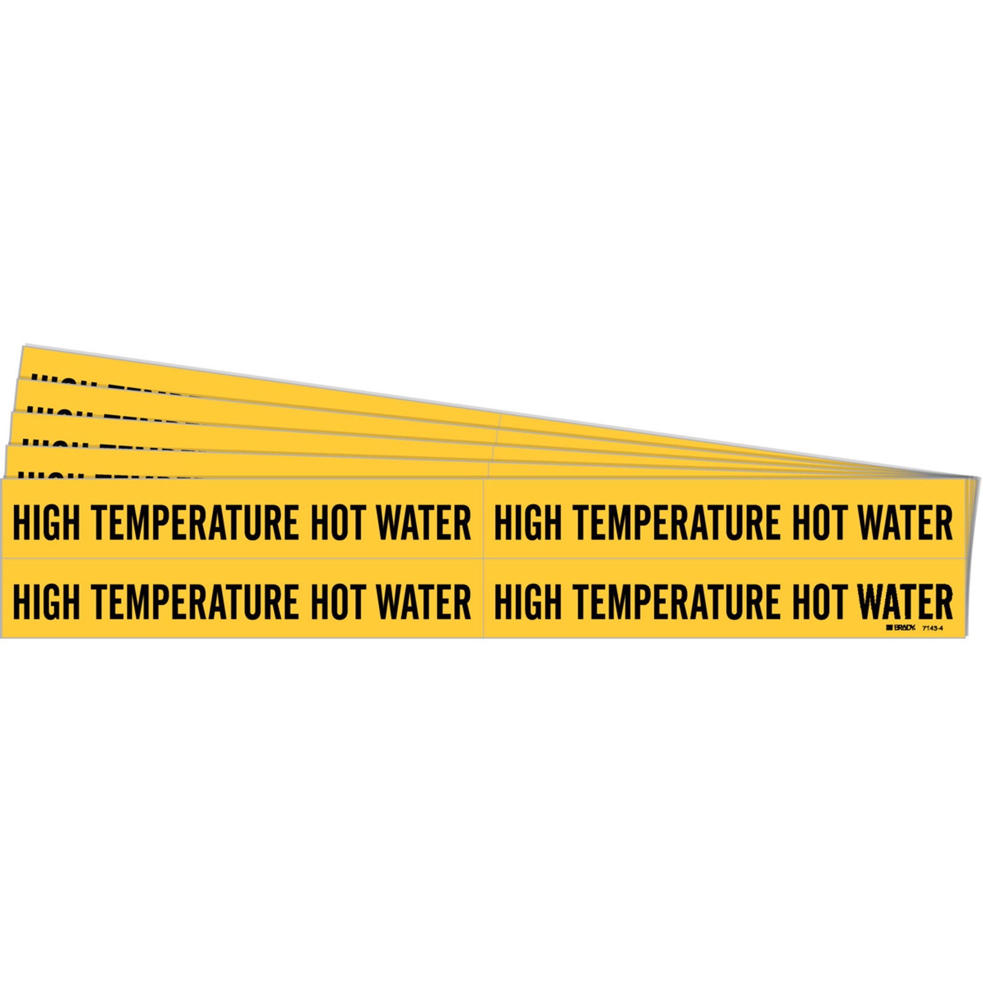 ""High Temperature Hot Water"" Pipe Markers - SH987